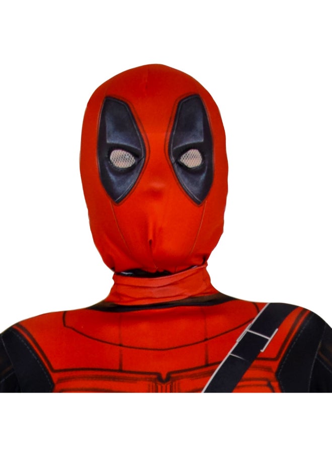 Deadpool Wade Wilson Merc Suit Cosplay Costume Full Bodysuit, Red and Black Superhero Outfit Inspired by Deadpool Movies for Fans and Costume Parties 3 year 100cm - Image 2